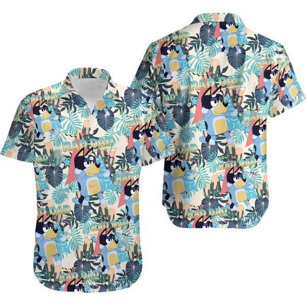 Blue Rad Dad Blueydad Hawaiian Shirt-image