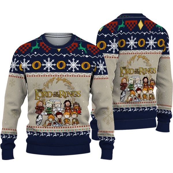 Snoopy The Lord Of The Rings Ugly Knitted Christmas 3d Sweater