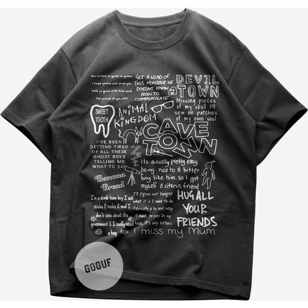 Cavetown Doodle Unisex Heavy Cotton Tee-image