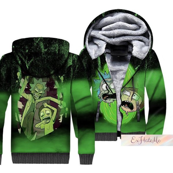Rick And Rickandmorty Fleece Hoodie, Rick And Rickandmorty Shirt-image