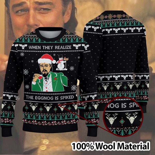 Leonardo Dicaprio Ugly Christmas Ugly Sweater 3D, Leonardo Sweater 3D-image