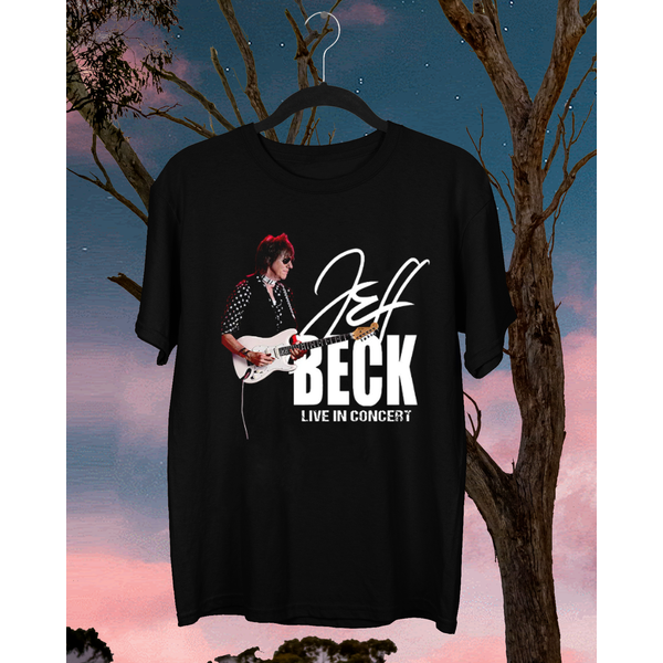 Jeff Beck Live In Concert Tour Black T Shirt-image