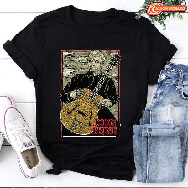 John Prine T-Shirt, American Folk Music Shirt-image
