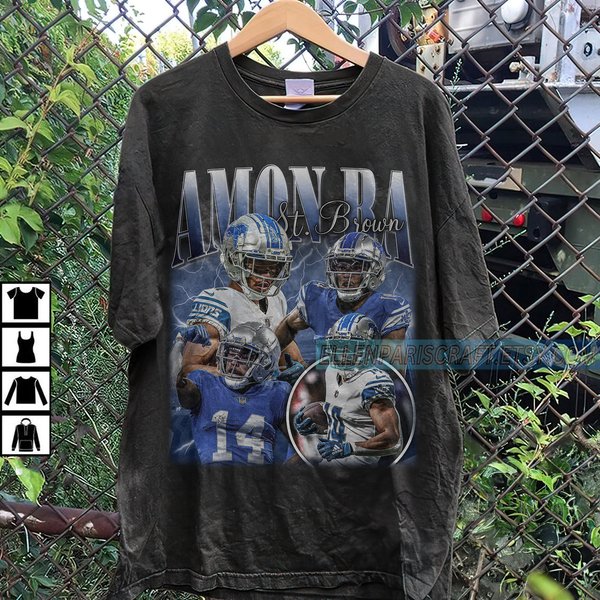 Vintage Amon Ra St Brown Shirt, Football Shirt-image