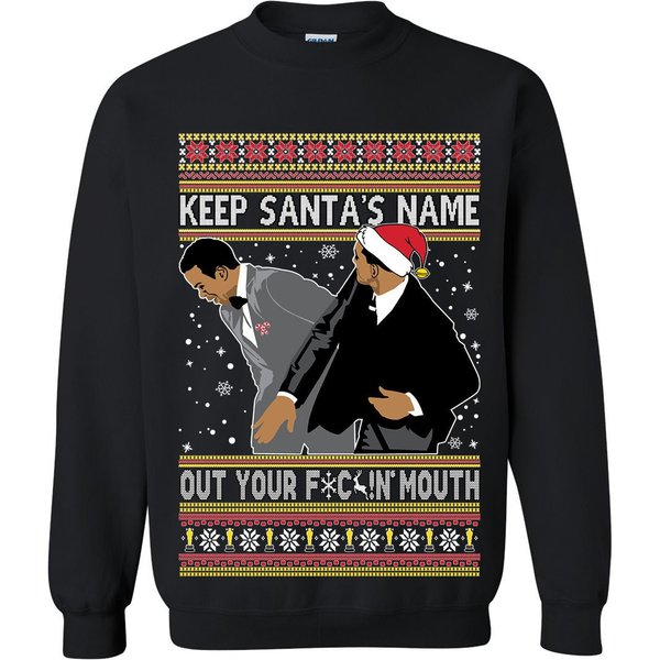 Ugly Christmas Sweater Keep Santa's Name Out Your Mouth-image