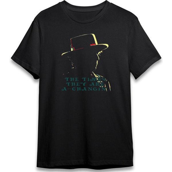 Bob Dylan Music The Times T Shirt Vintage Unisex Cotton Size S To 5Xl Gift Fan-image
