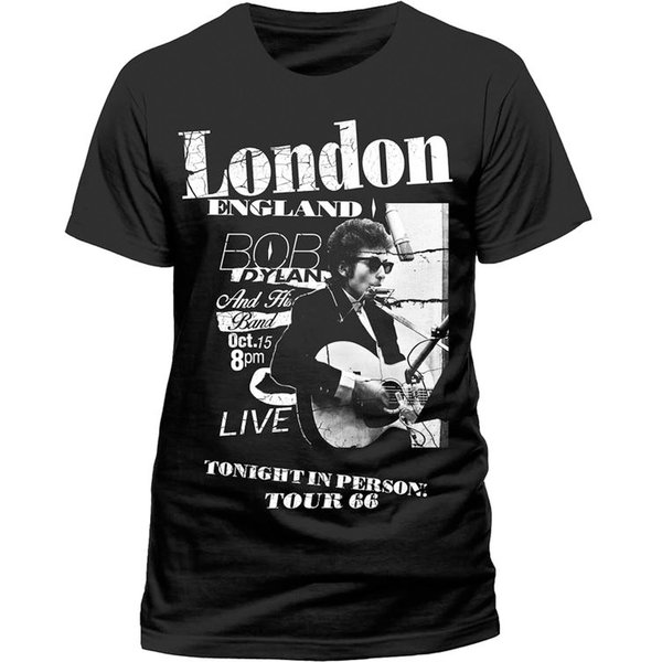 Bob Dylan Live In London Concert Tour 1966 Tee T-Shirt Mens-image