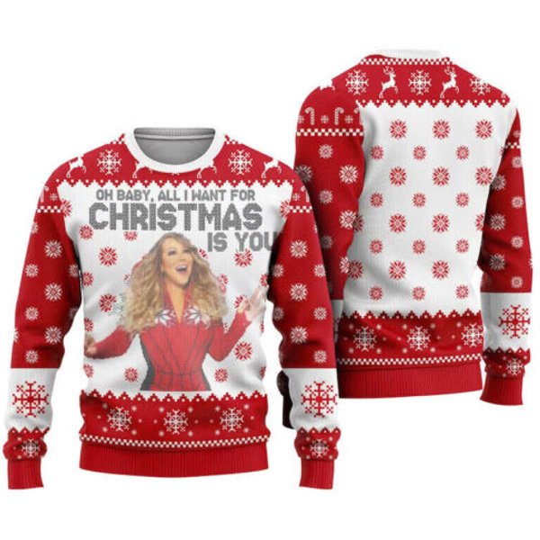 Mariah Carey Xmas Ugly Sweater, Xmas Lover Ugly Sweatshirt-image