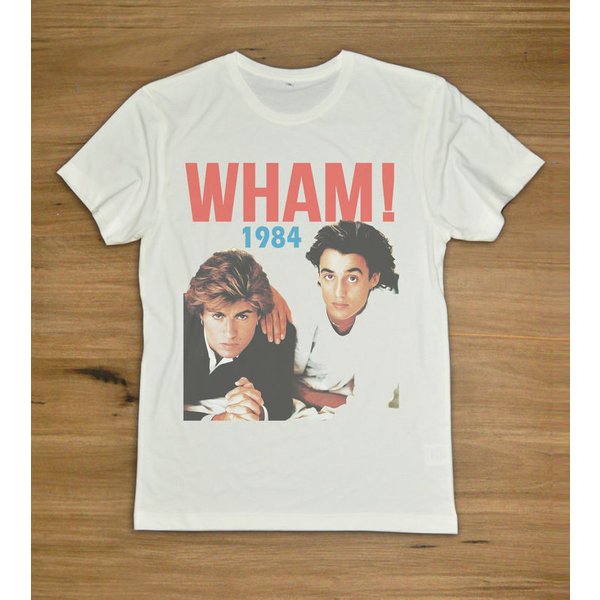 Vtg 1984 Wham George Michael Andrew Ridgeley T Shirt-image