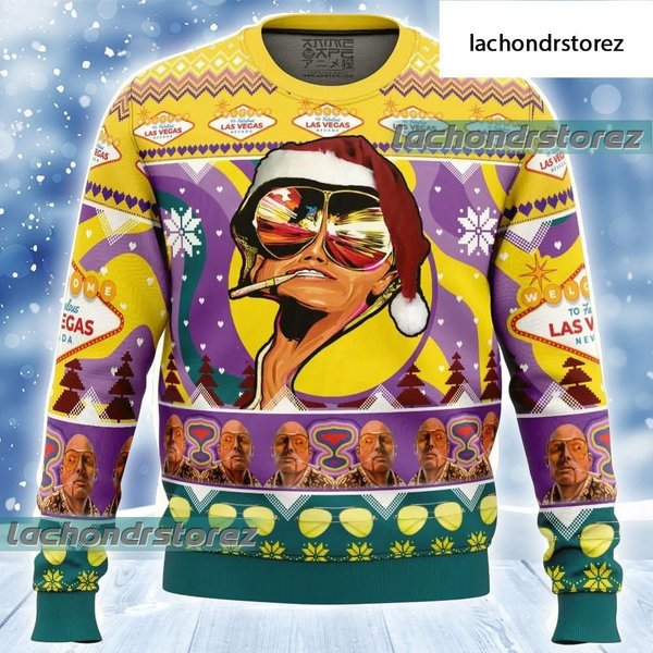 Johnny Depp Fear And Loathing Ugly Christmas Sweater, Christmas Gift-image