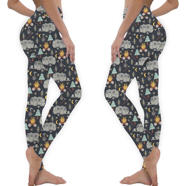 Airstream Camping Pattern Leggings-image