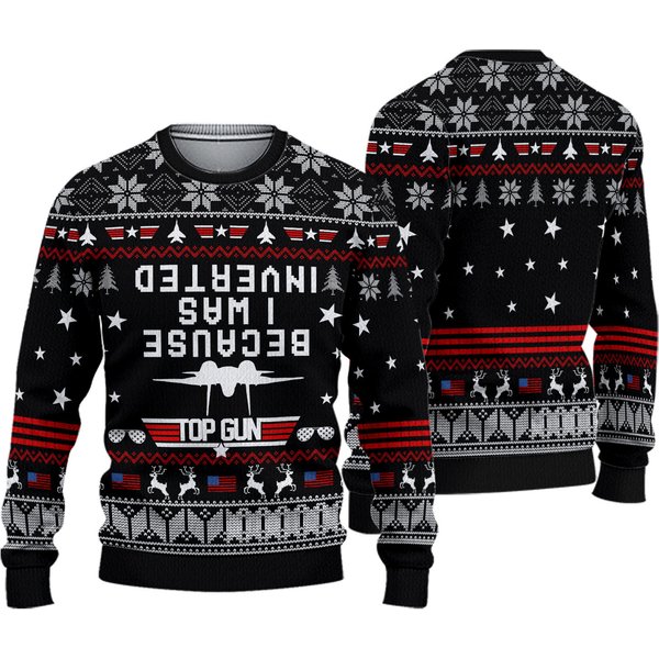 Because I Was Inverted Ugly Christmas Sweater-image