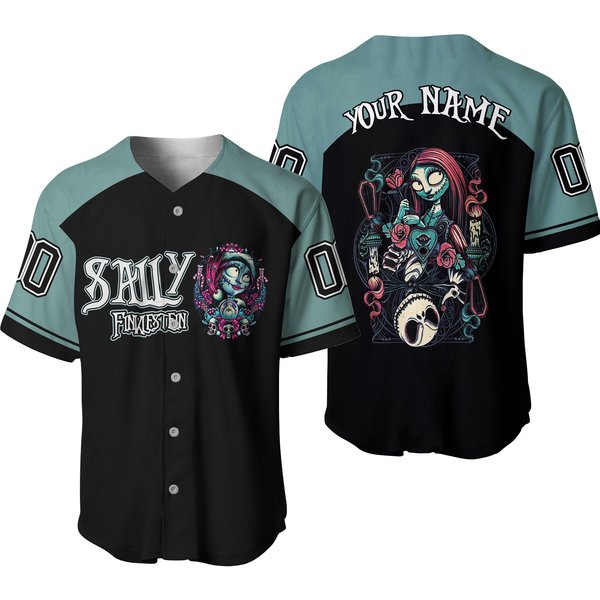 Personalized Nightmare Before Christmas Sally Couple Baseball Jersey-image