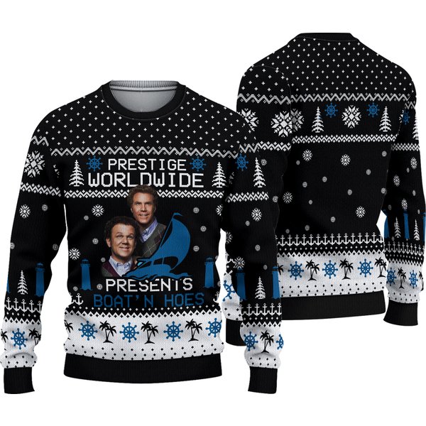 Prestige Worldwide Presents Boat'n Hoes Ugly Christmas 3D Sweater-image