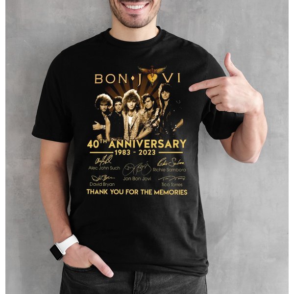 Signature Bon Jovi Band T-shirt, 40 Years Of Bon Jovi