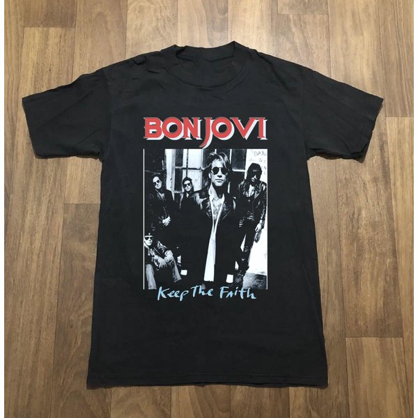Bon Jovi Keep The Faith Vintage 80S T Shirt, Bon Jovi These-image