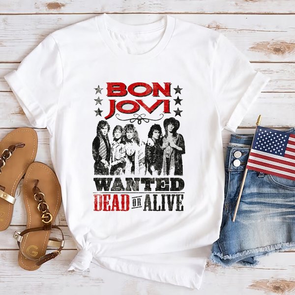 Bon Jovi Wanted Dead Or Alive T-Shirt-image