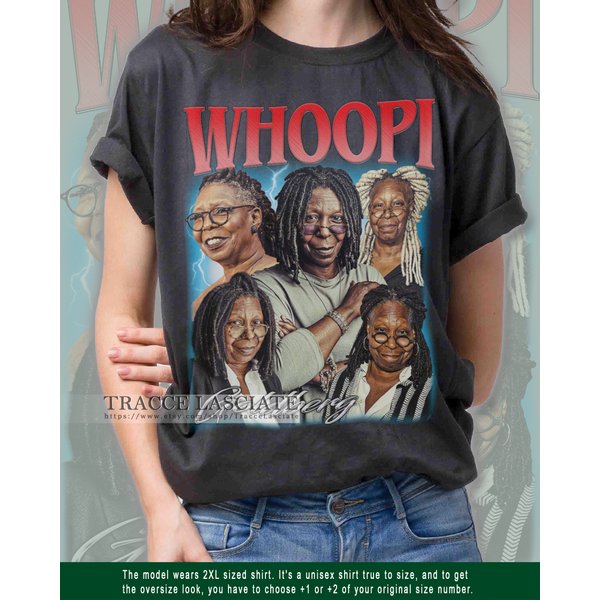 Limited Whoopi Goldberg Shirt Crewneck Vintage 90S Grapic Tee-image