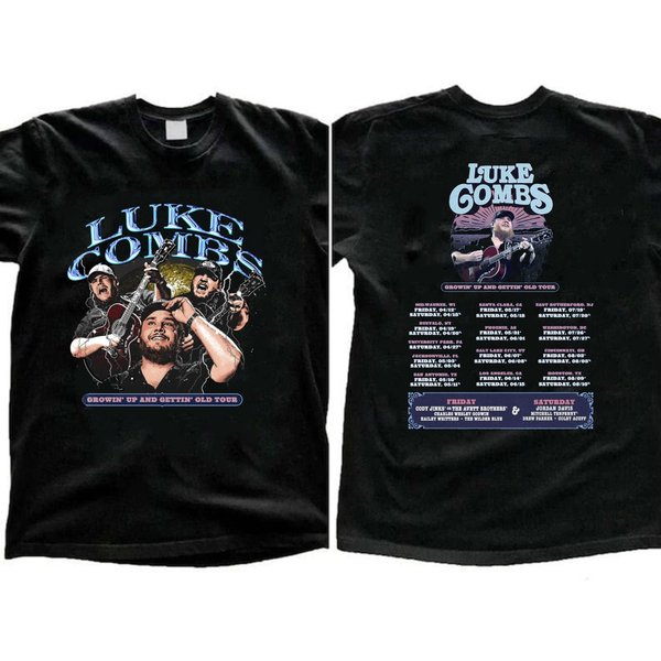 Lukee Comb 2024 Tour Growing Up And Getting Old T-Shirt-image
