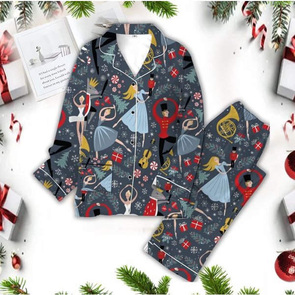 Nutcracker Ballet Pajamas, Mommy And Me Pajamas, Christmas Pjs Family-image