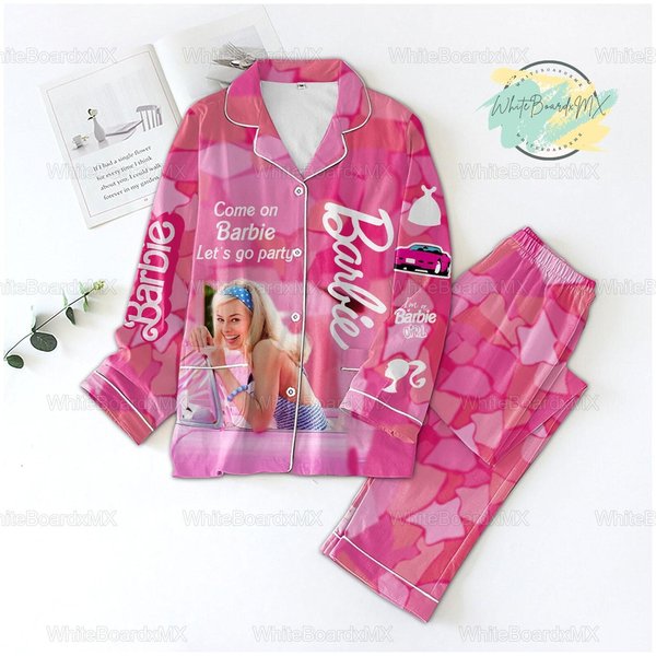 Christmas Barbe Pajamas, Barbe Pyjamas, Come On Barbi Pajama Set Women, Lets Go Party Pajamas, Barbi Girl Pajamas-image