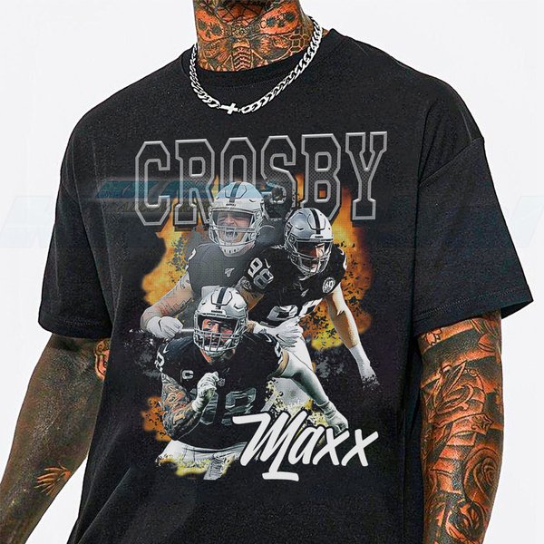 Maxx Crosby Unisex Vintage T-Shirt, Vintage Maxx Crosby-image
