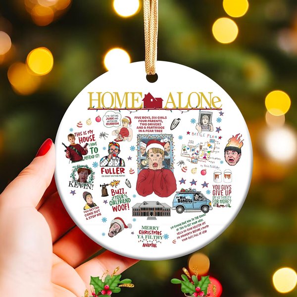 Home Alone Christmas Ornament, Funny Christmas Movie-image