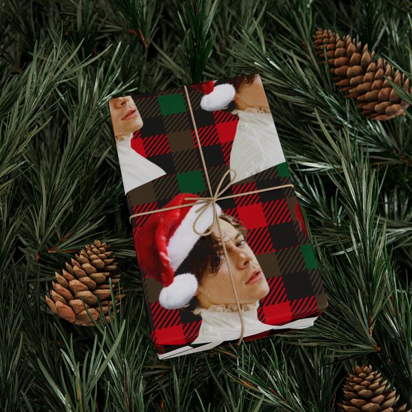Harry Plaid Merry Christmas Gift Wrapping Paper