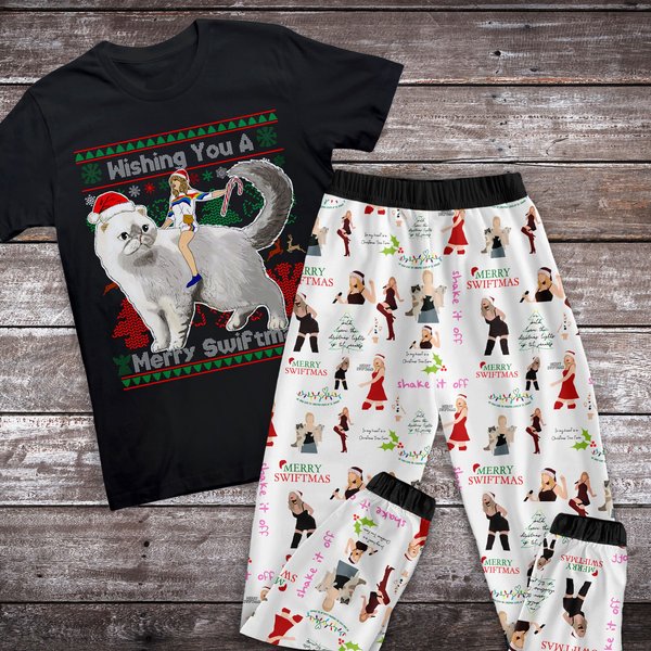 Merry Swiftmas Family Christmas Pajamas Set-image
