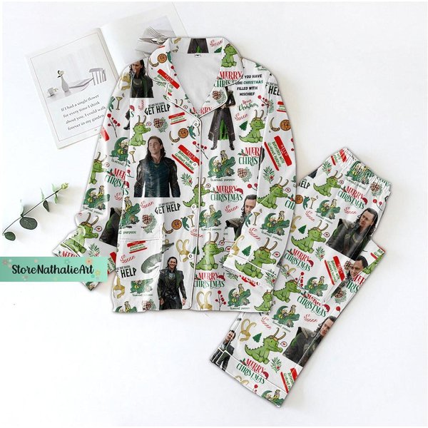 Loki Christmas Pajama Set For Women Featuring Loki Laufeyson-image