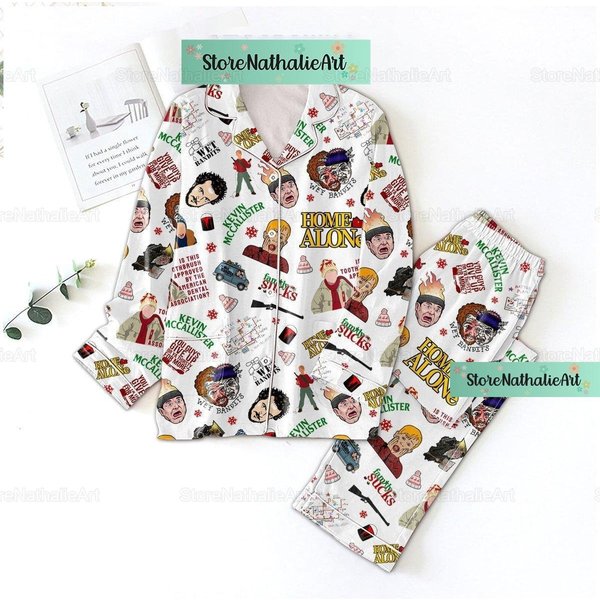 Christmas Kevin Mccallister Pajama, Home Alone Pajama Set, Home Alone Pajama Pants-image