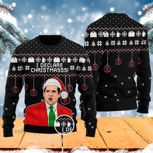 I Declare Christmas Michael Scott The Office Christmas Sweater-image
