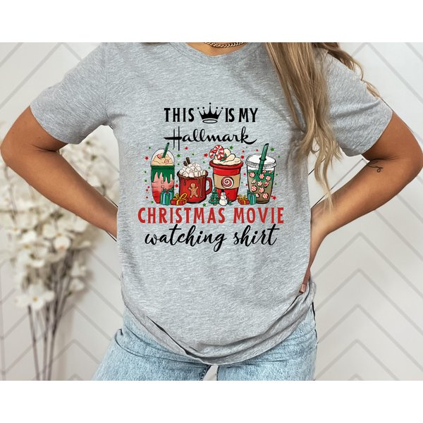 Hallmark Christmas Shirt, This Is My Christmas Movie Watching Shirt-image