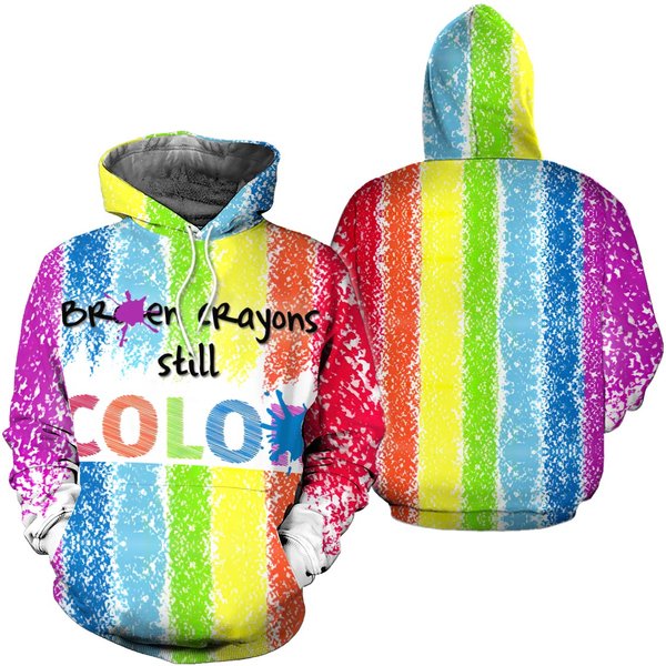 Broken Crayons Still Color 3D Hoodie-image
