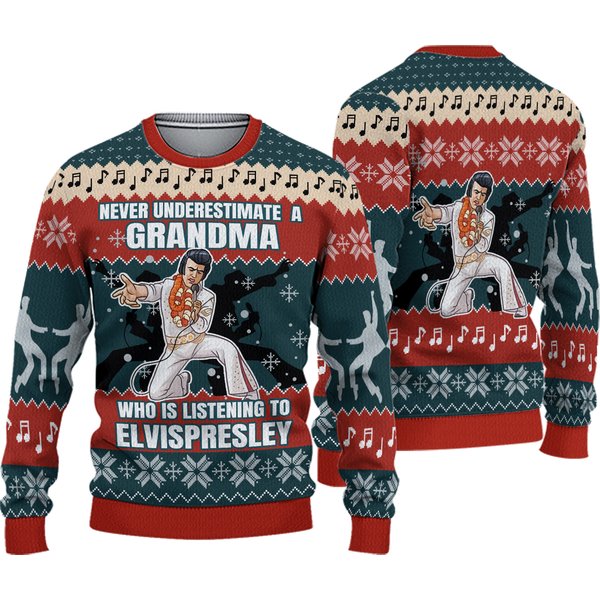 Elvis Presley Ugly Xmas Sweater-image