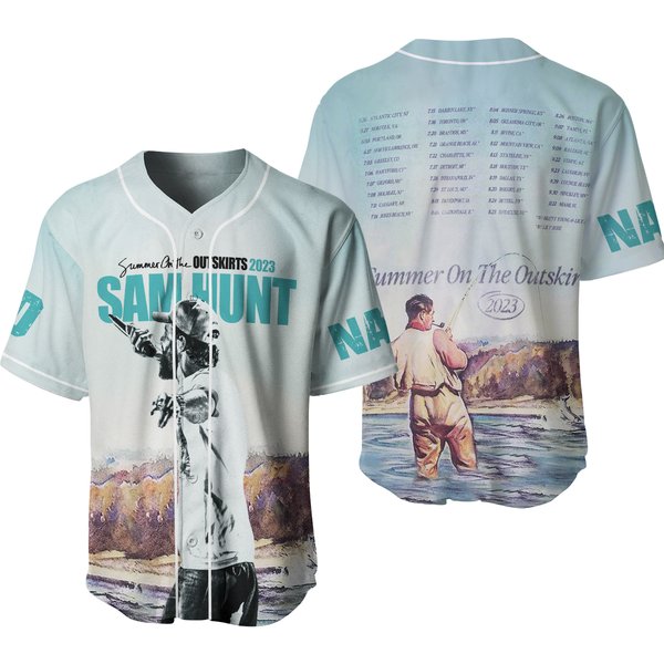Customized Sam Hunt 2023 Tour Baseball Jersey-image