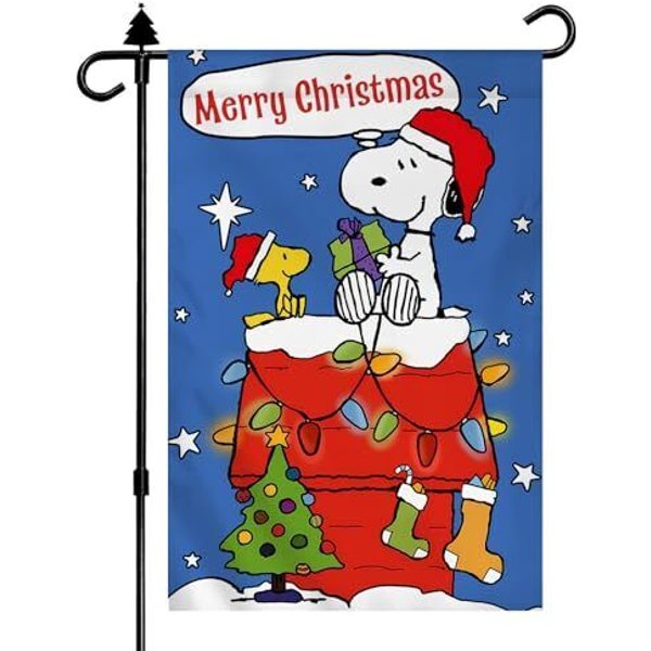 Charlie Brown Snoopy Christmas Garden Flag-image