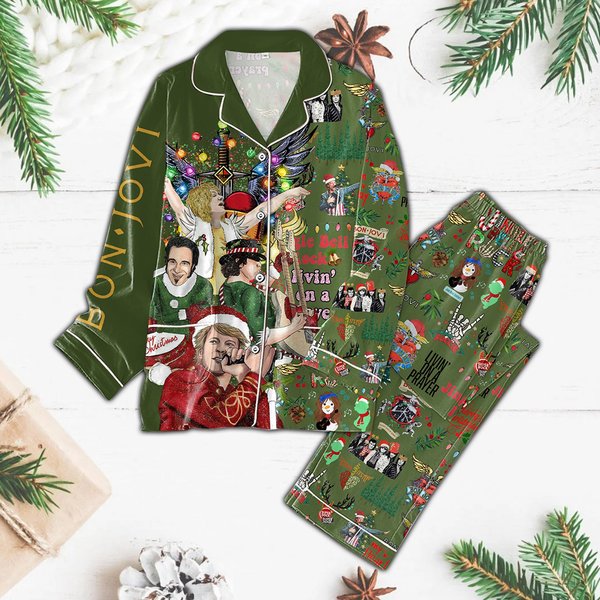 Christmas Bon Jovi Pajamas Set-image