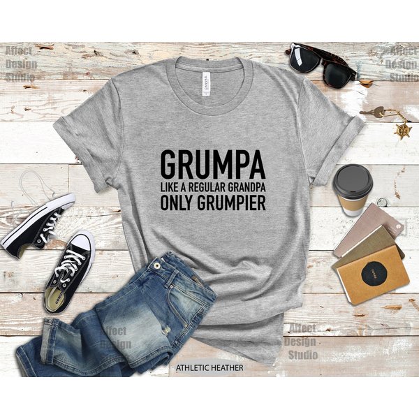Funny Grandpa Shirt, Grumpa Like A Regular Grandpa Only Grumpier Shirt-image
