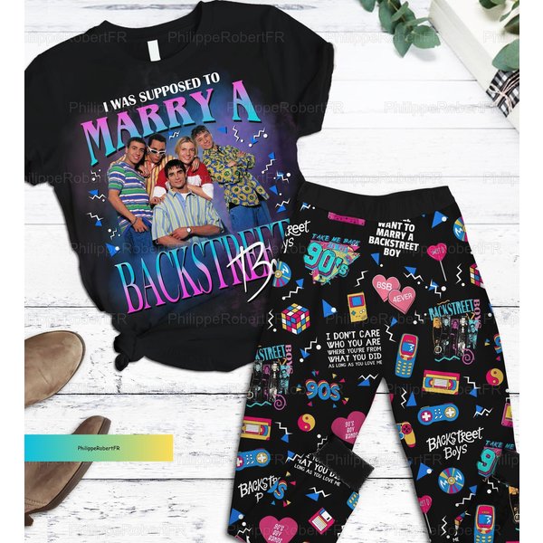 Christmas Backstreet Boys Pajamas, Bring Memory Back Street Men Pajamas-image