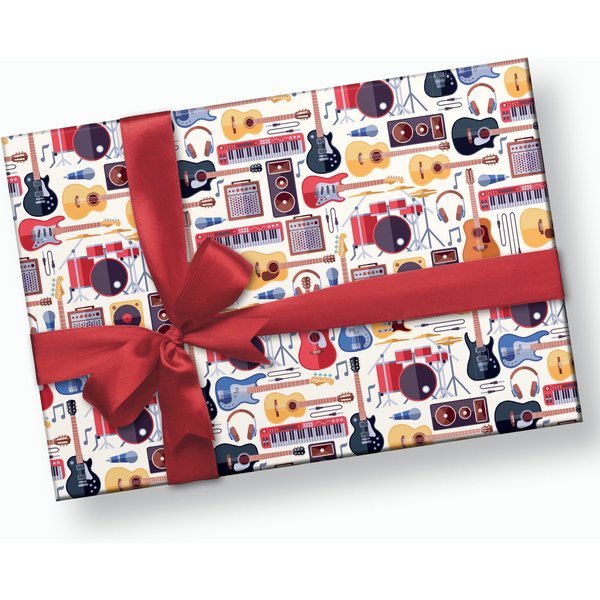 Music Gift Wrap Rock N Roll Paper