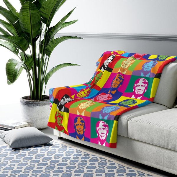 Donald Trump Blanket Novelty Pop Art Throw Beach Picnic Blankets Trump Home Decor-image