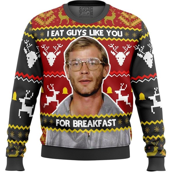 Jeffrey Dahmer Ugly Christmas Sweater, Christmas Gift, Unisex Sweater-image