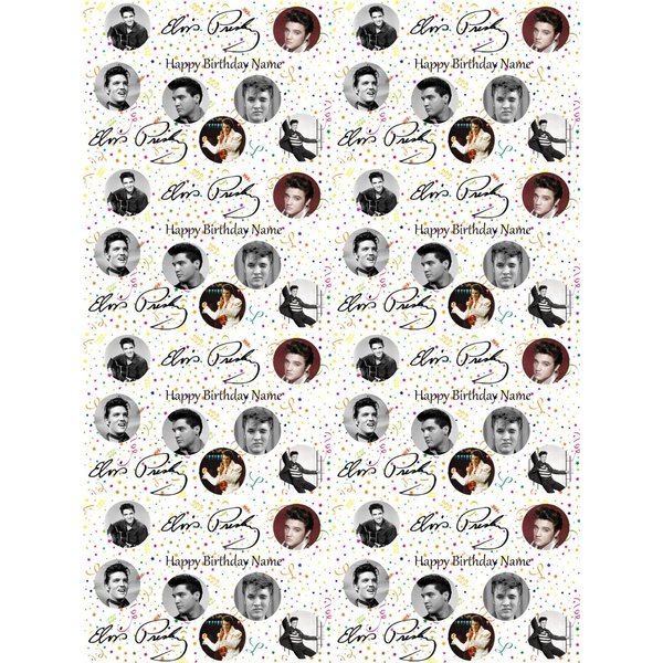 Personalized Elvis Presley Christmas Wrapping Paper, Gift Wrapping Paper-image