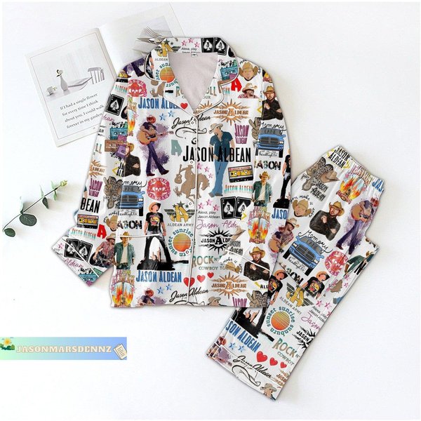 Christmas Gift, Jason Aldean Pajamas Set, Jason Aldean Pajamas Set