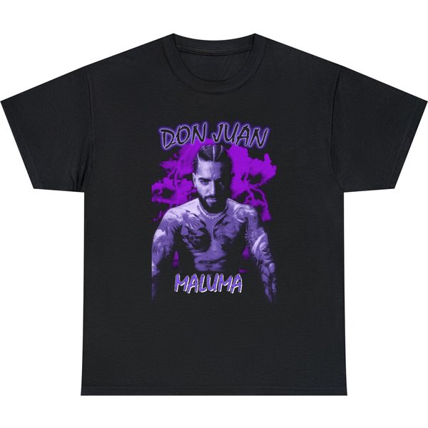 Don Juan Maluma Black T-Shirt (Black W/ Purple)-image
