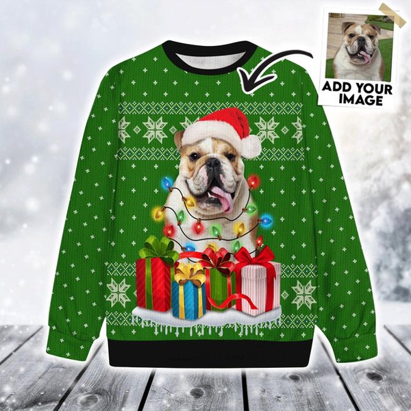 Custom Pet Sweater - Personalized Ugly Christmas Sweater, Design Your Own Sweater For Dog Lovers, Friend, Family-image