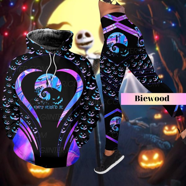 Christmas Skellington Hoodie Legging, Horror Movie Hoodie, Nightmare Before Christmas-image