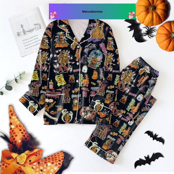 Scooby Doo Pajamas Set, Halloween Pajamas Set
