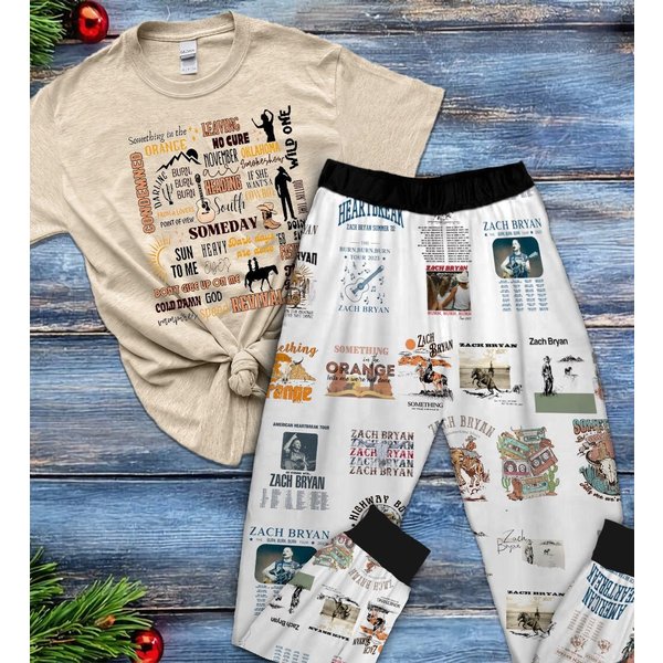 Zach Brya American Heartbreak Christmas Pajamas Set-image